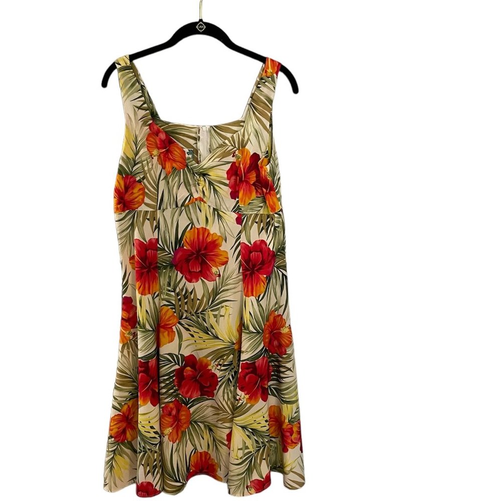 Tropical short dress by Two Palms Fashions. Made in Hawaii.